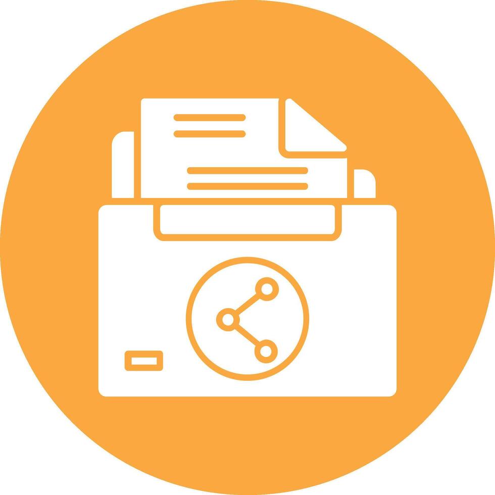 Sharing File Glyph Multi Circle Icon vector