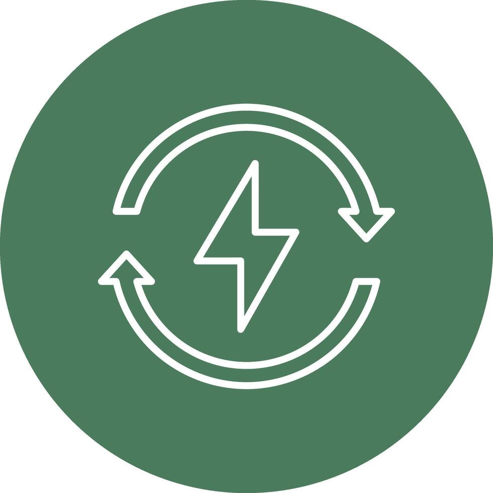 Recycle Line Multi Circle Icon vector