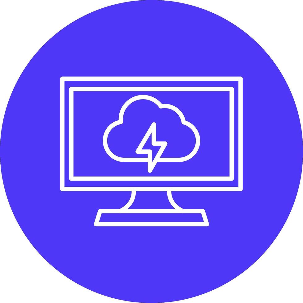 Computing Line Multi Circle Icon vector
