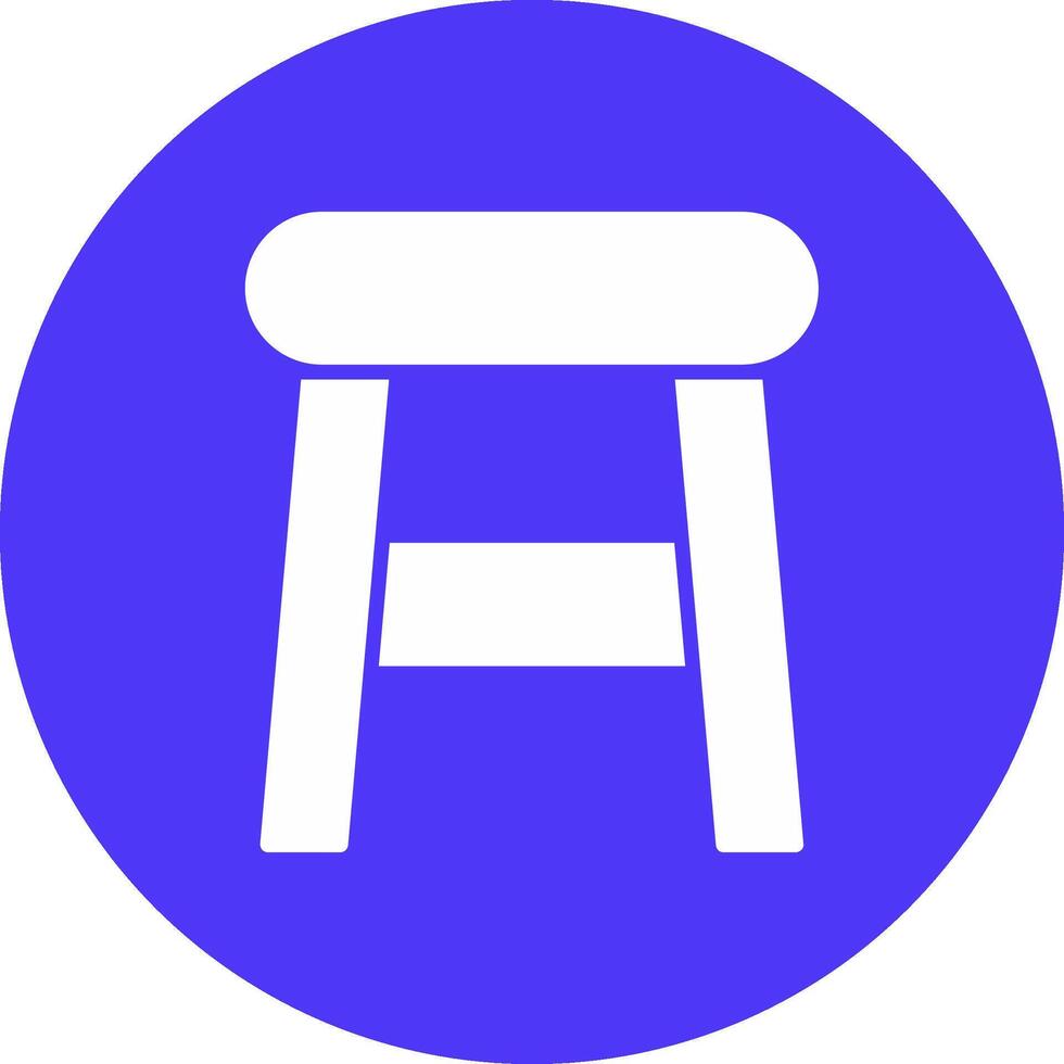 Stool Glyph Multi Circle Icon vector