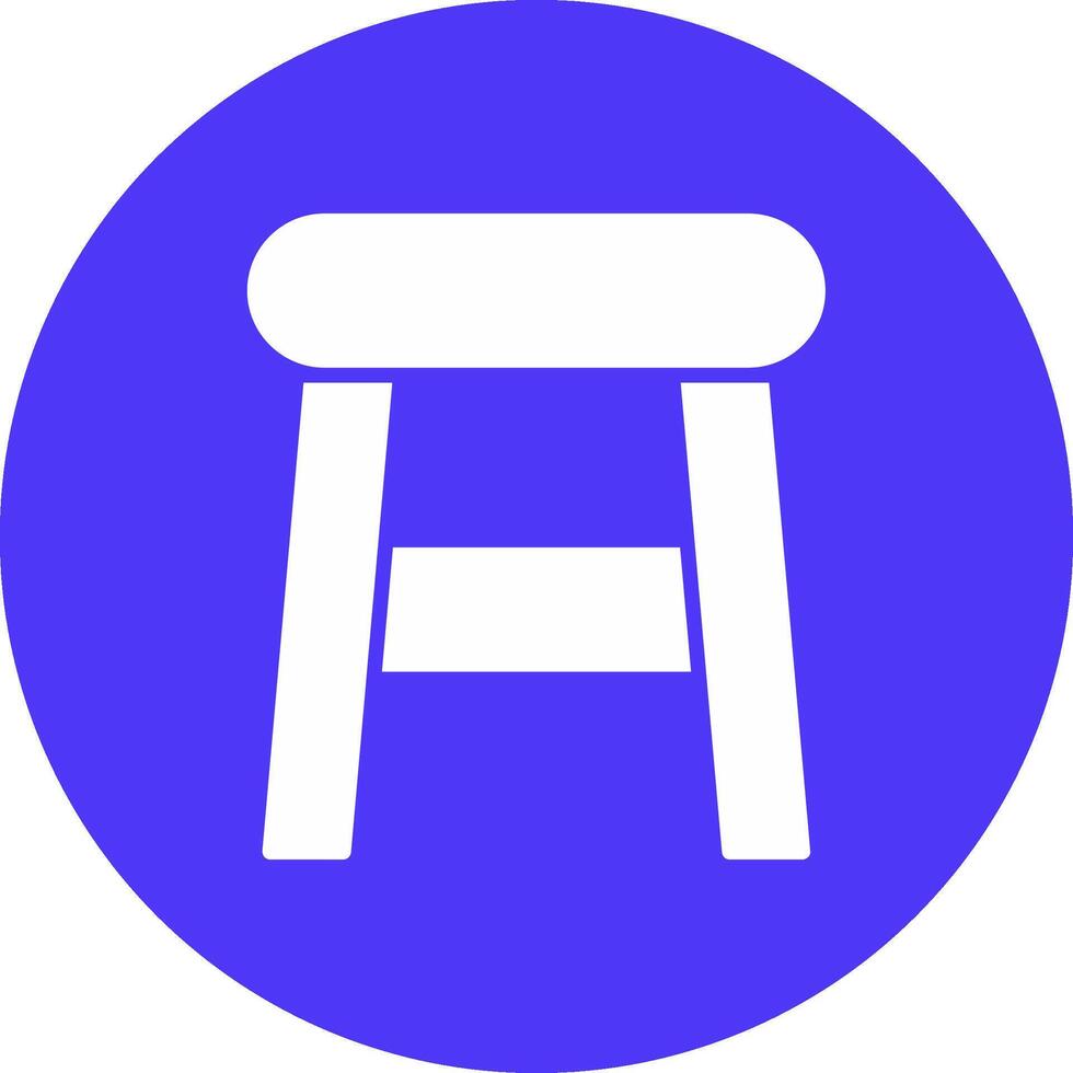 Stool Glyph Multi Circle Icon vector