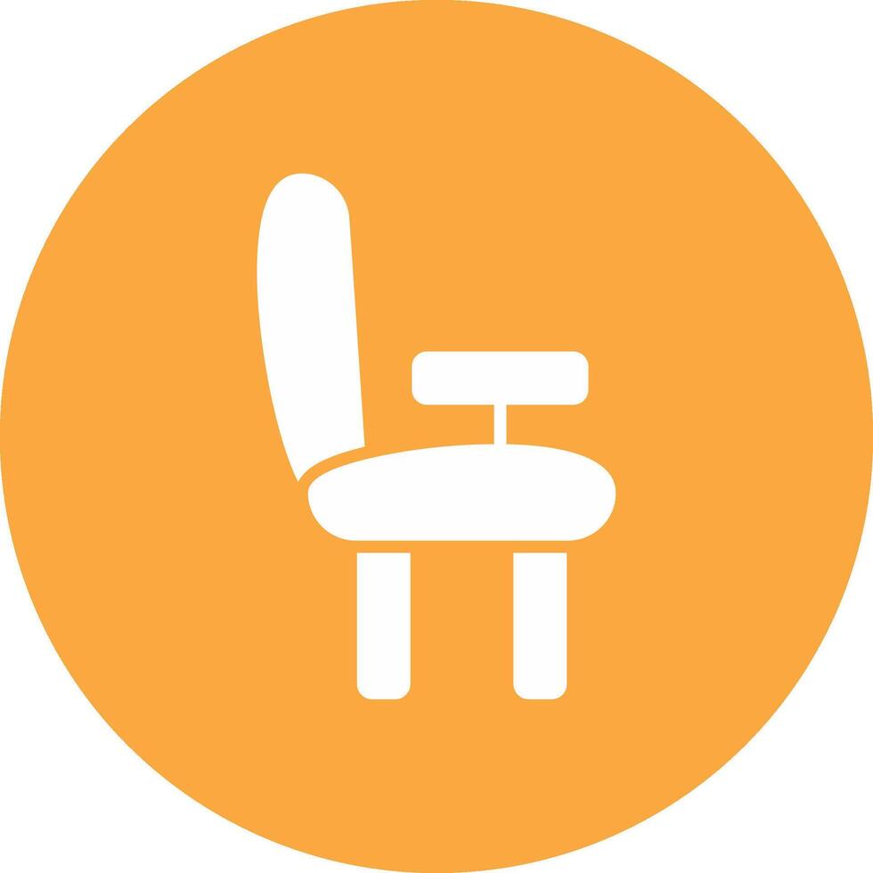 Desk Chair Glyph Multi Circle Icon vector