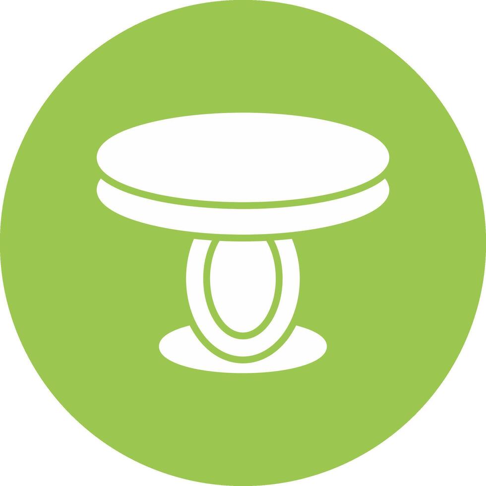 Dining Table Glyph Multi Circle Icon vector