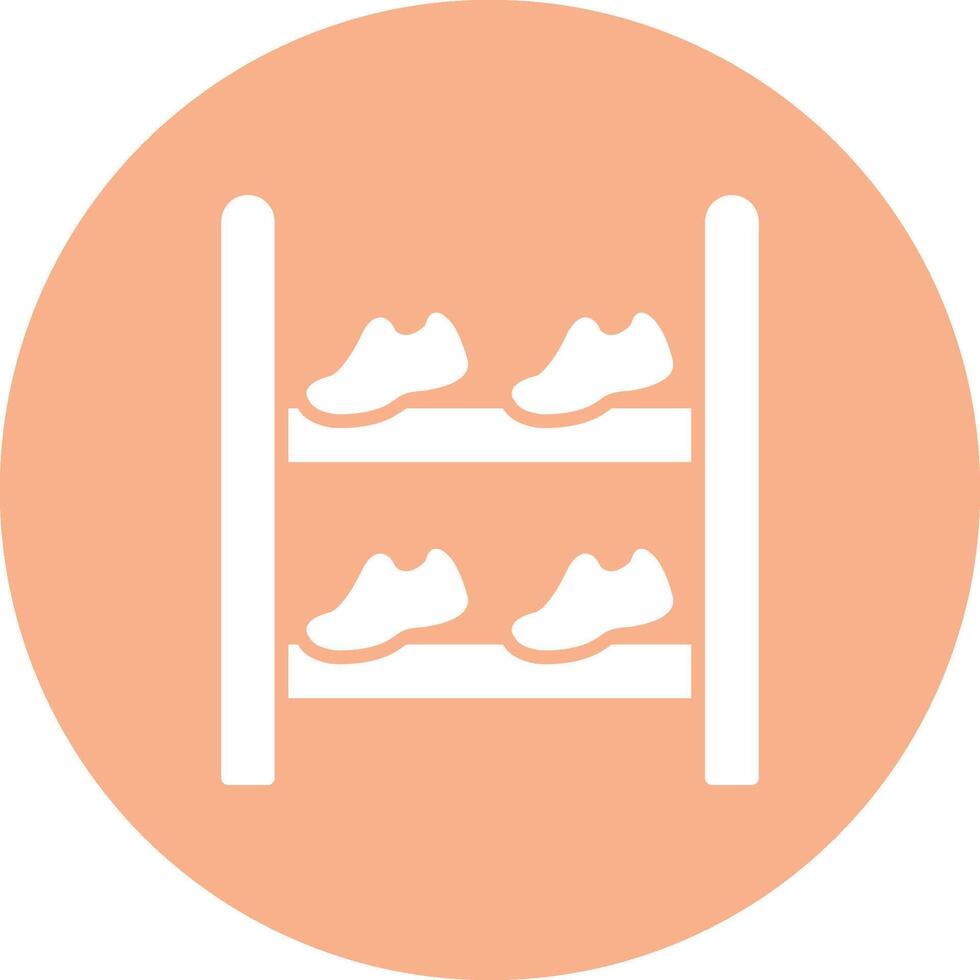 Shoe Rack Glyph Multi Circle Icon vector