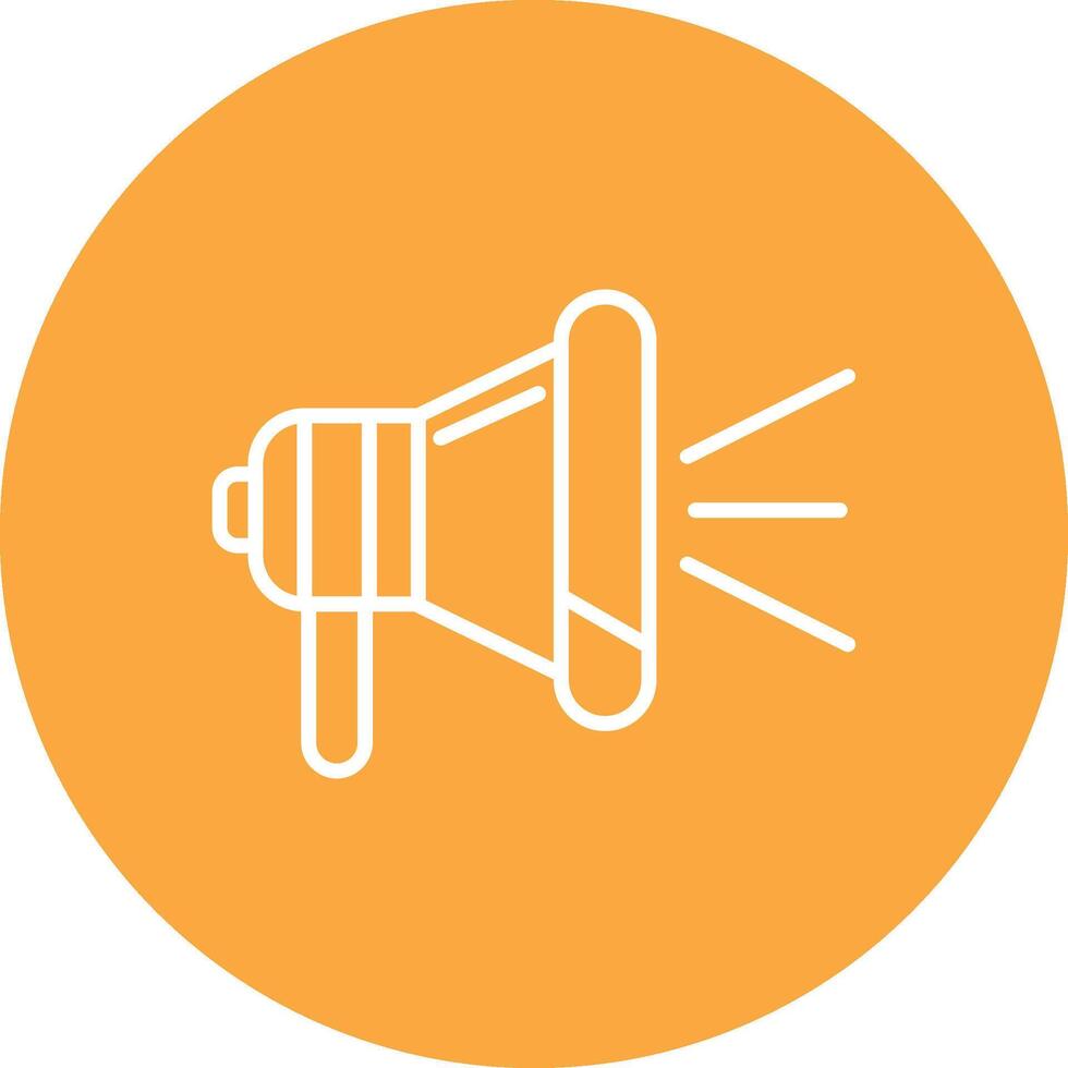 Megaphone Line Multi Circle Icon vector