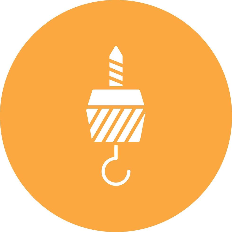 Hook Glyph Multi Circle Icon vector