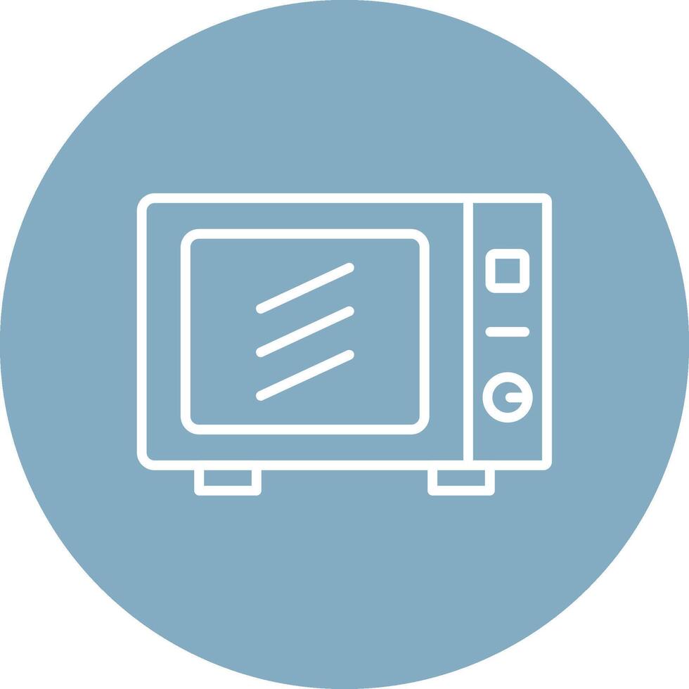 Microwave Line Multi Circle Icon vector