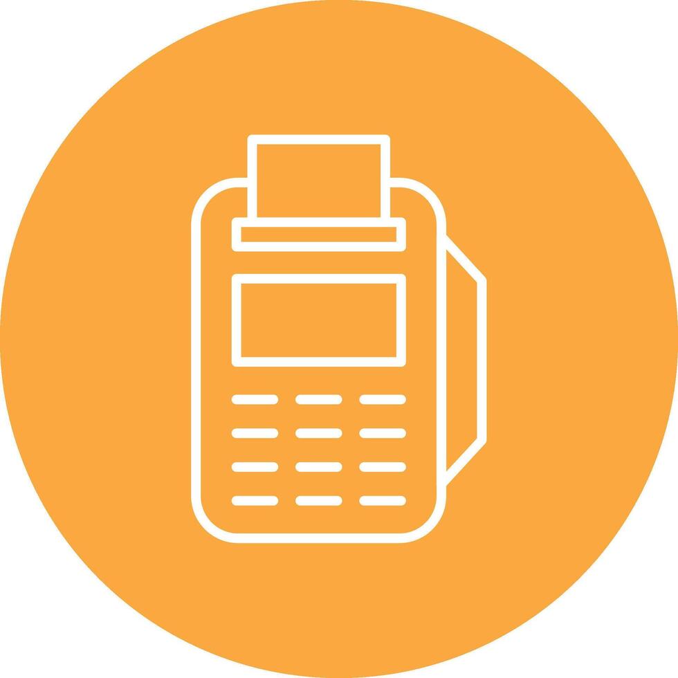 Pos Terminal Line Multi Circle Icon vector