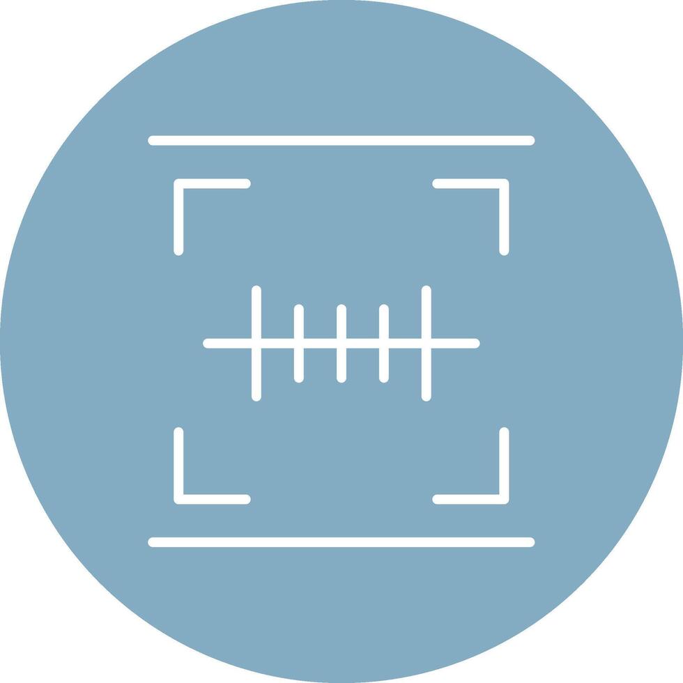 Barcode Scan Line Multi Circle Icon vector