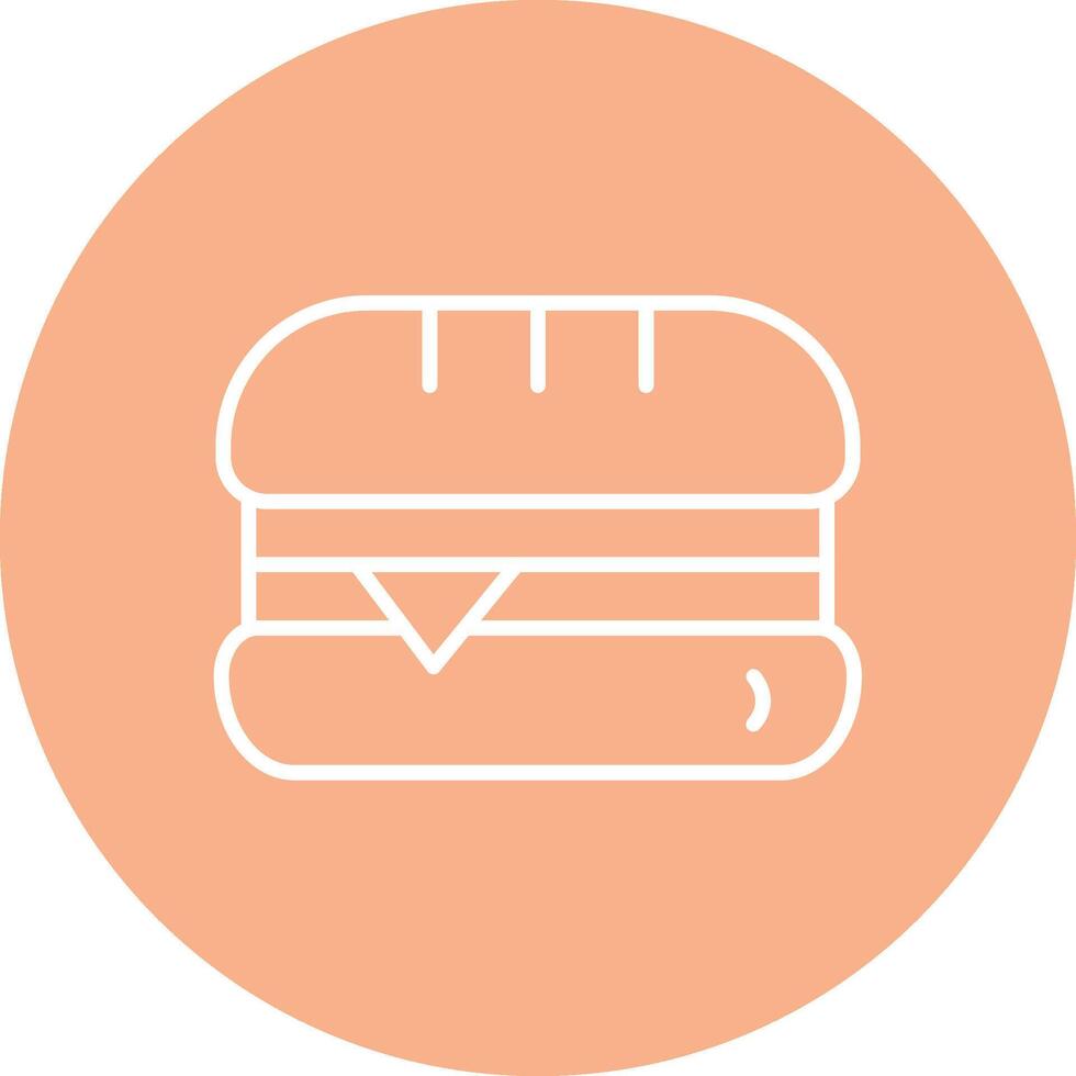 Sandwhich Line Multi Circle Icon vector