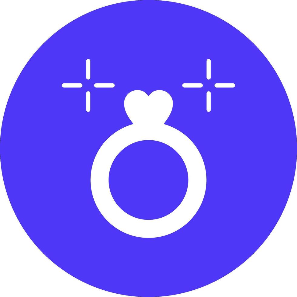 Wedding Ring Glyph Multi Circle Icon vector