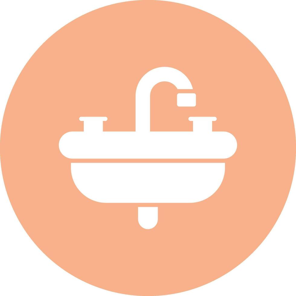 lavabo glifo multi circulo icono vector