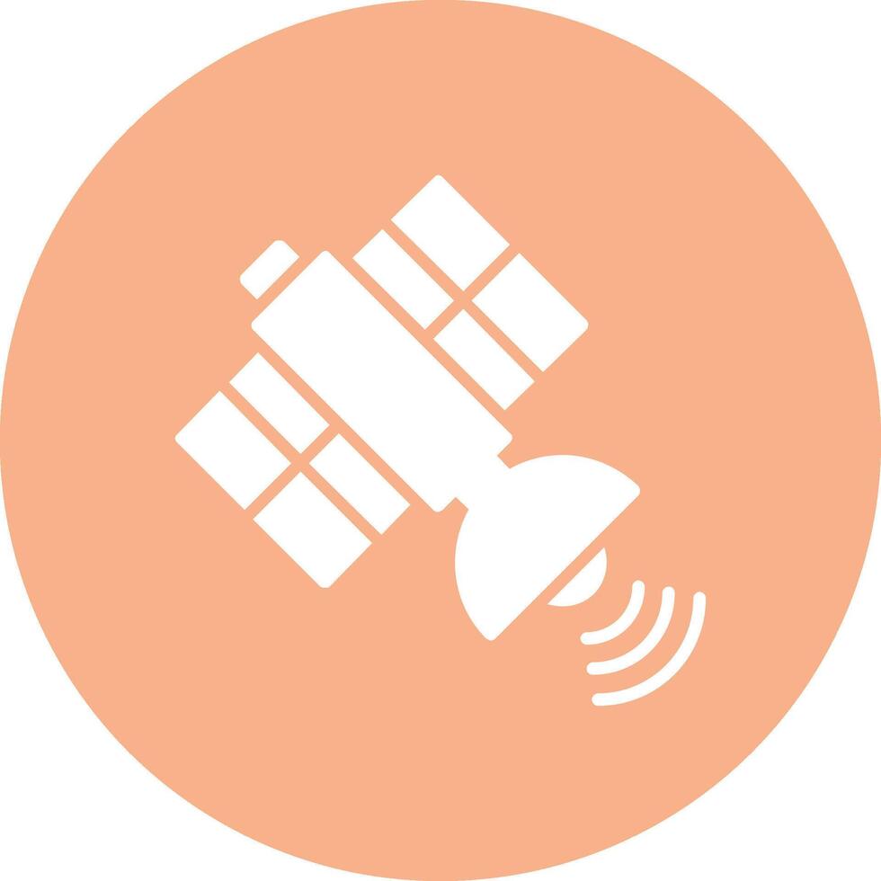 Satellite Glyph Multi Circle Icon vector