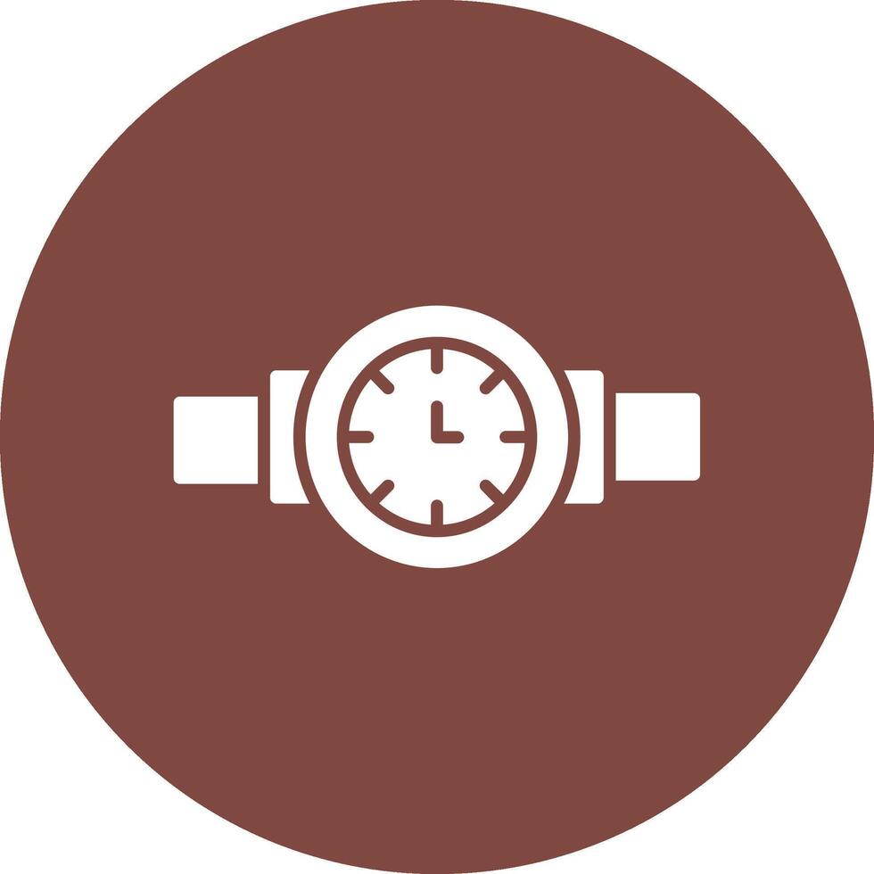 reloj de pulsera glifo multi circulo icono vector