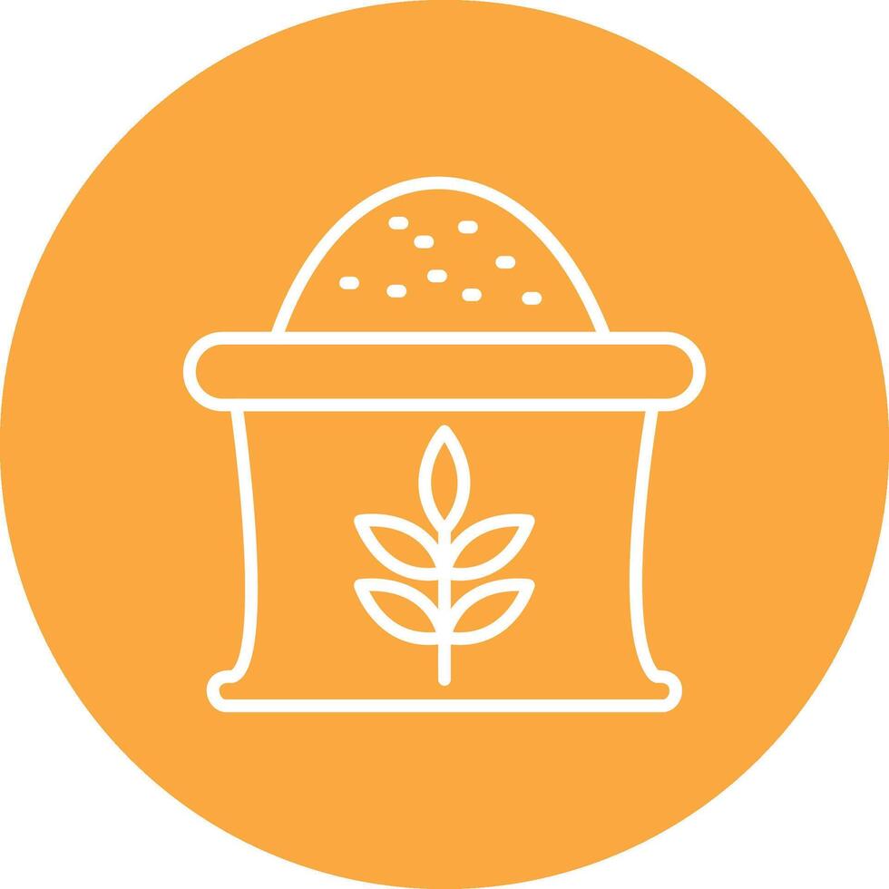 Wheat Sack Line Multi Circle Icon vector