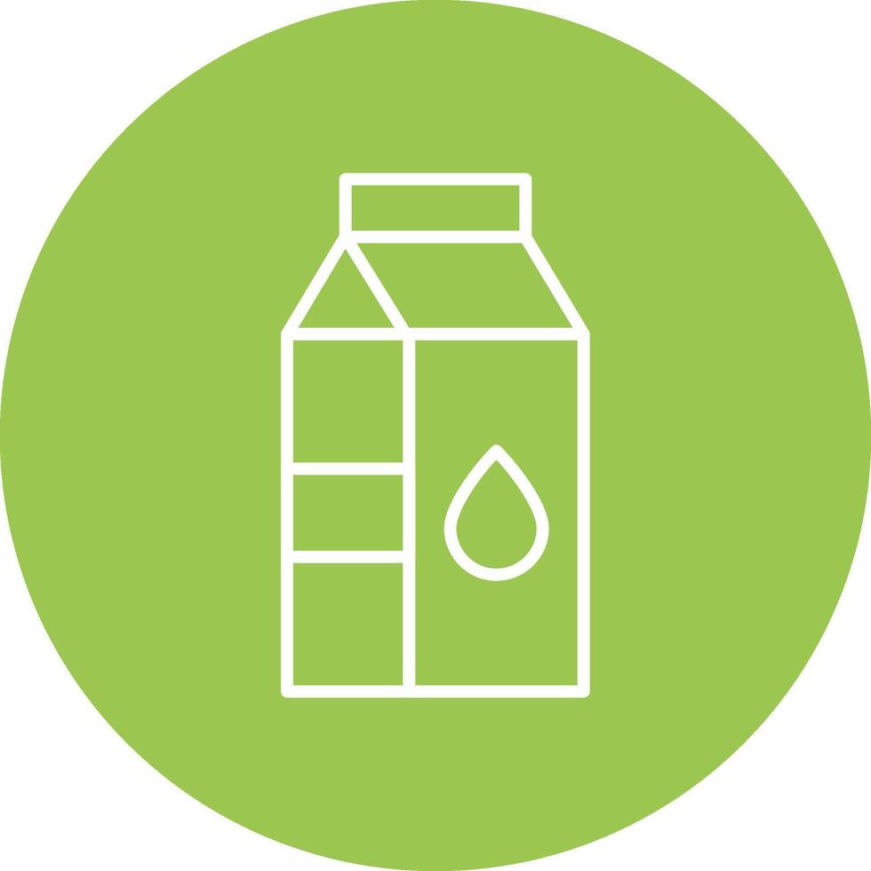 Milk Carton Line Multi Circle Icon vector