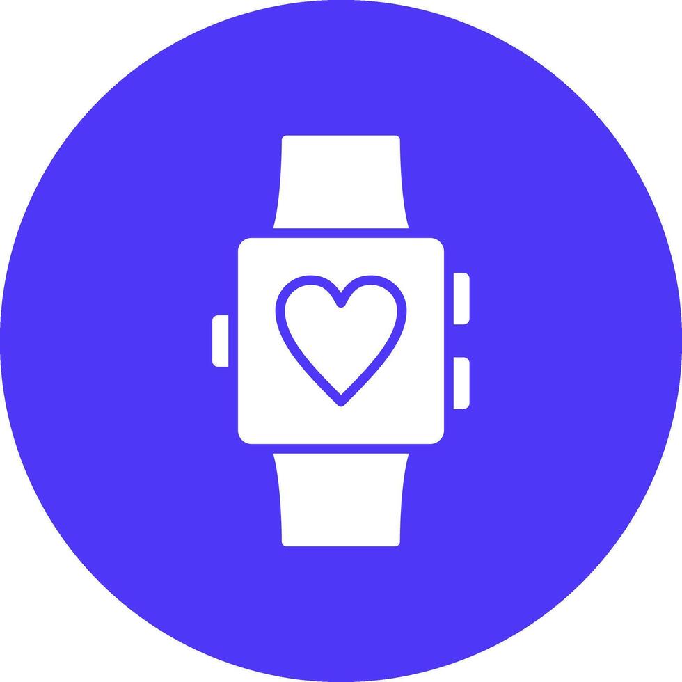 Smartwatch Glyph Multi Circle Icon vector