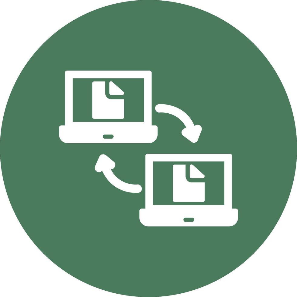 Data Sharing Glyph Multi Circle Icon vector