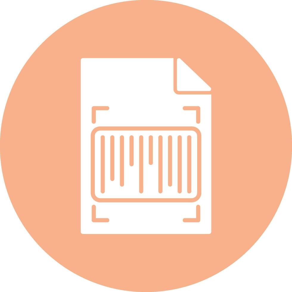 Barcode Glyph Multi Circle Icon vector