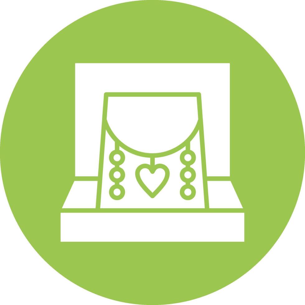 Necklace Glyph Multi Circle Icon vector