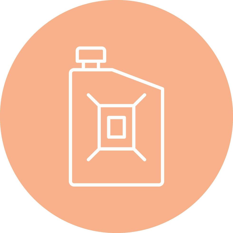 Petrol Can Line Multi Circle Icon vector