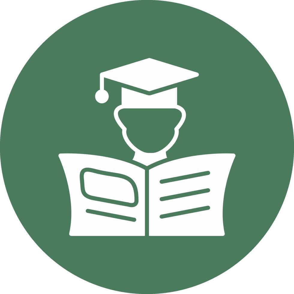 Student Glyph Multi Circle Icon vector