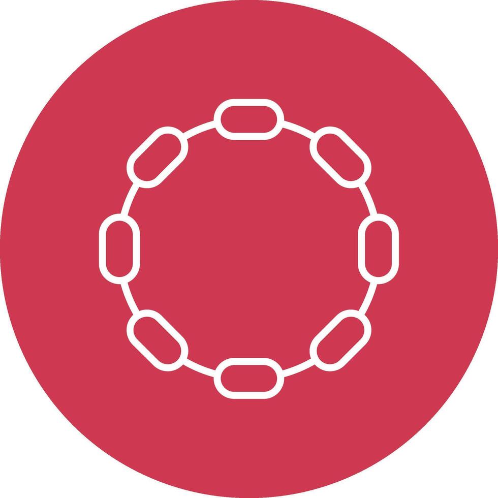 Chain Line Multi Circle Icon vector