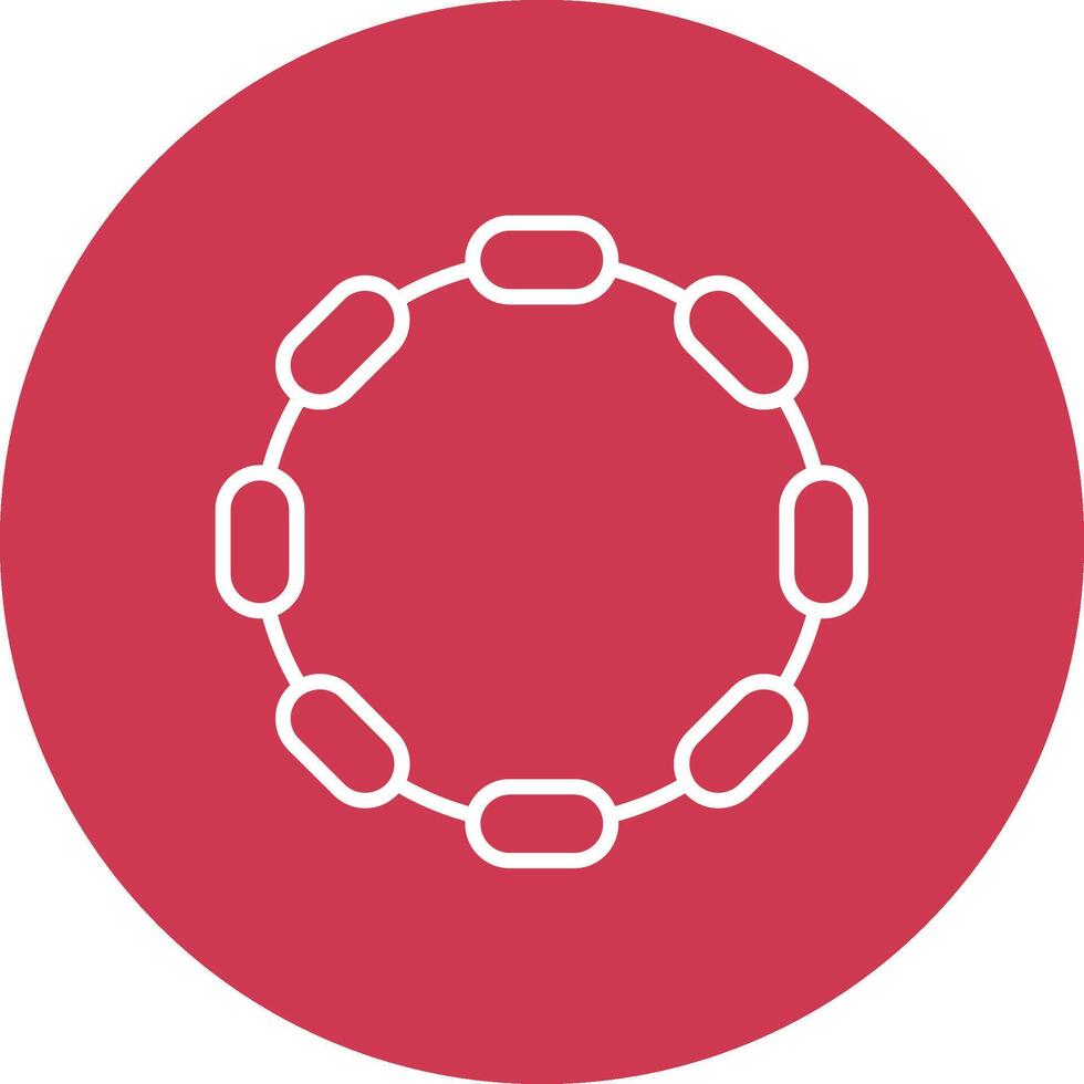 Chain Line Multi Circle Icon vector