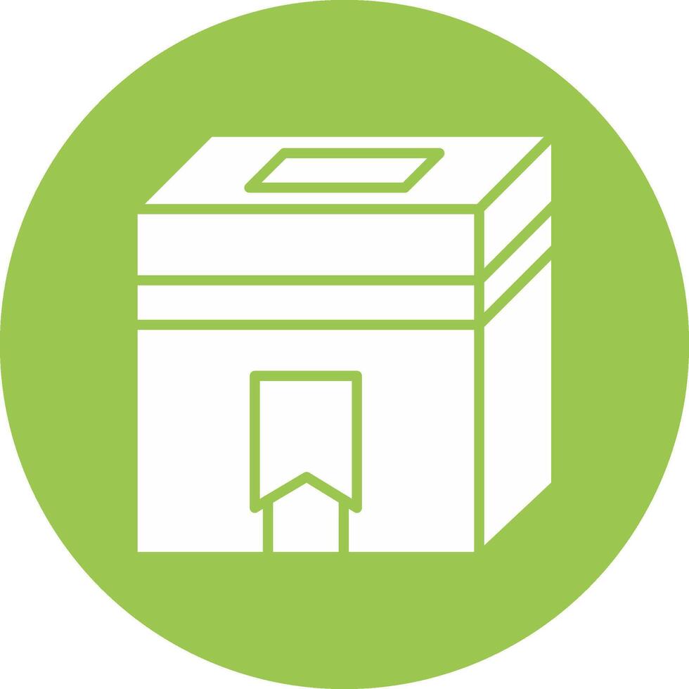 Kaaba Glyph Multi Circle Icon vector