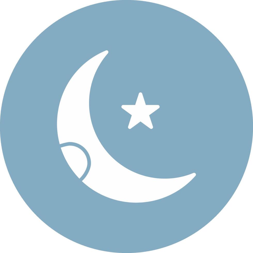 Moon Glyph Multi Circle Icon vector