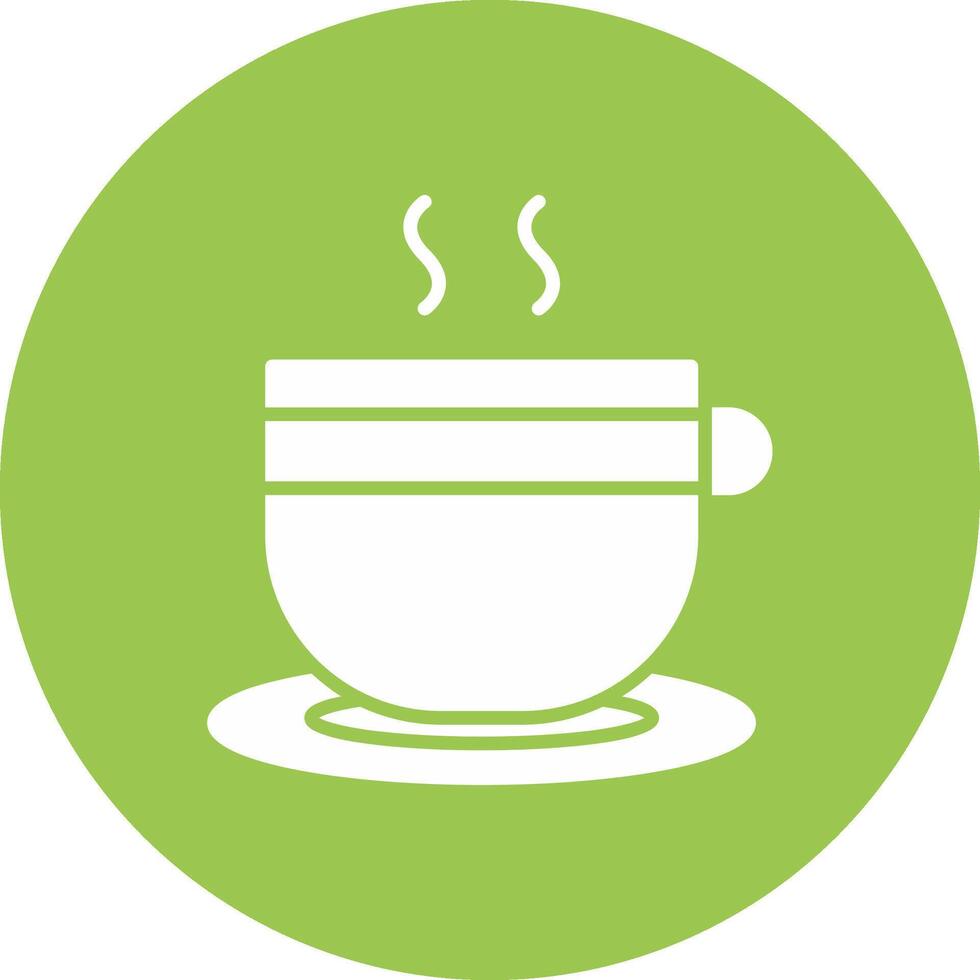 Teacup Glyph Multi Circle Icon vector