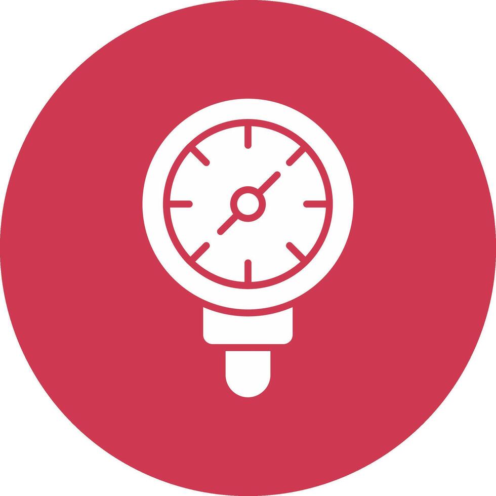 Pressure Gauge Glyph Multi Circle Icon vector