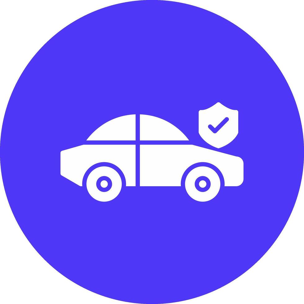 Car Insurance Glyph Multi Circle Icon vector