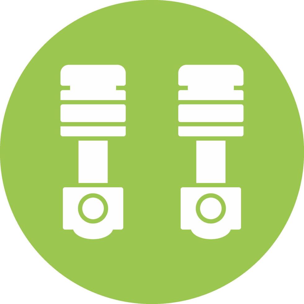Pistons Glyph Multi Circle Icon vector