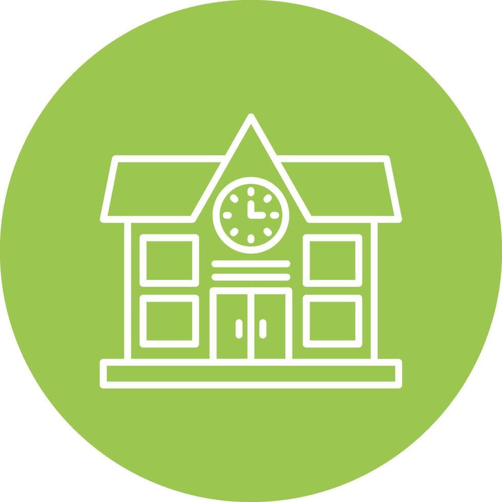 School Line Multi Circle Icon vector