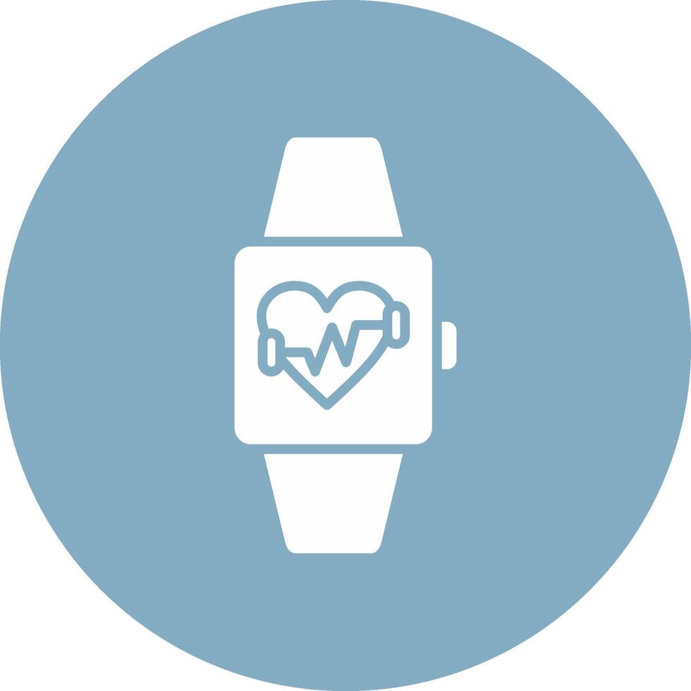 Fitness Watch Glyph Multi Circle Icon vector