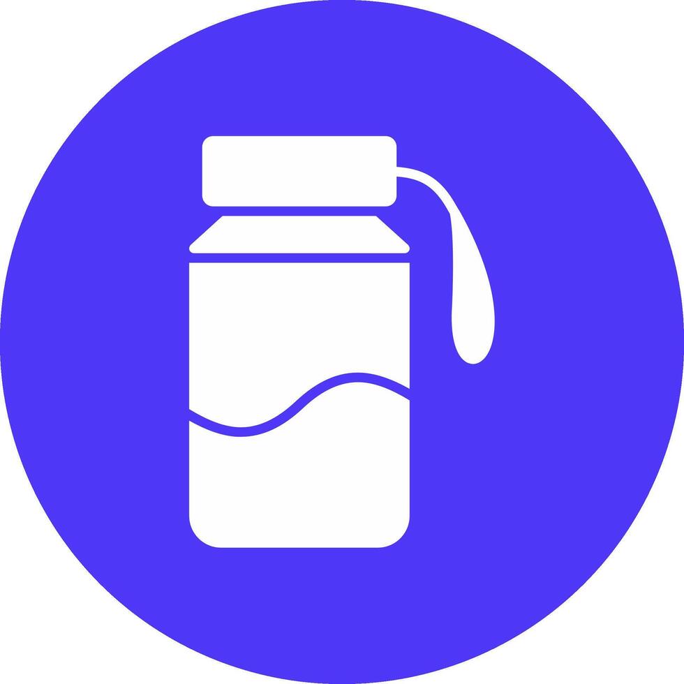 agua botella glifo multi circulo icono vector