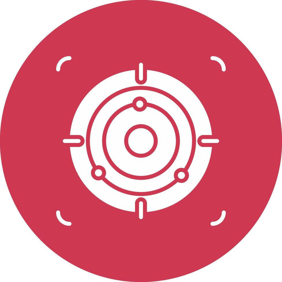 Focus Glyph Multi Circle Icon vector