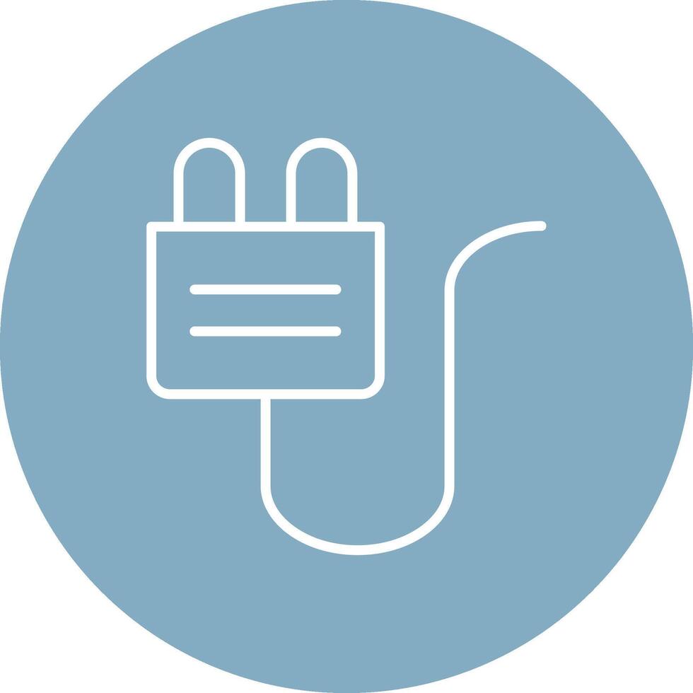 Plug Line Multi Circle Icon vector