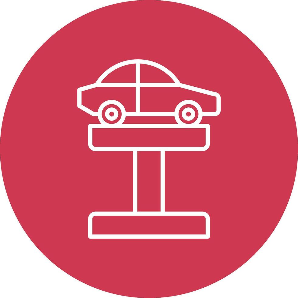 Car Jack Line Multi Circle Icon vector