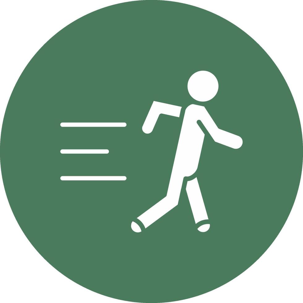 Jogging Glyph Multi Circle Icon vector