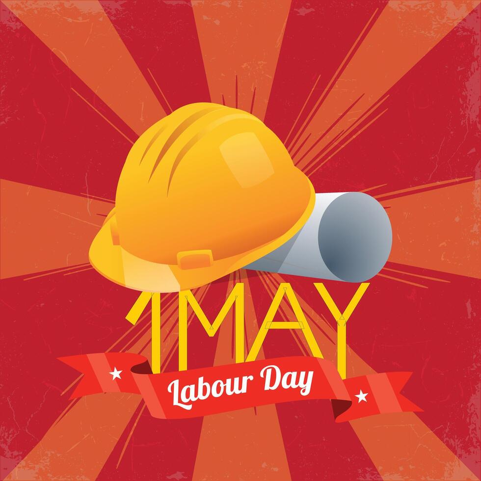 Labour Day poster with background vector