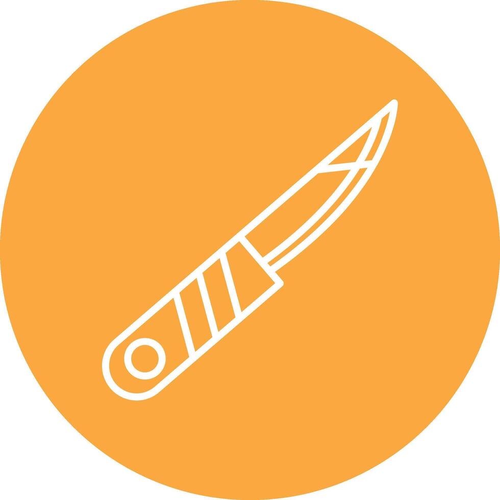 cuchillo línea multi circulo icono vector