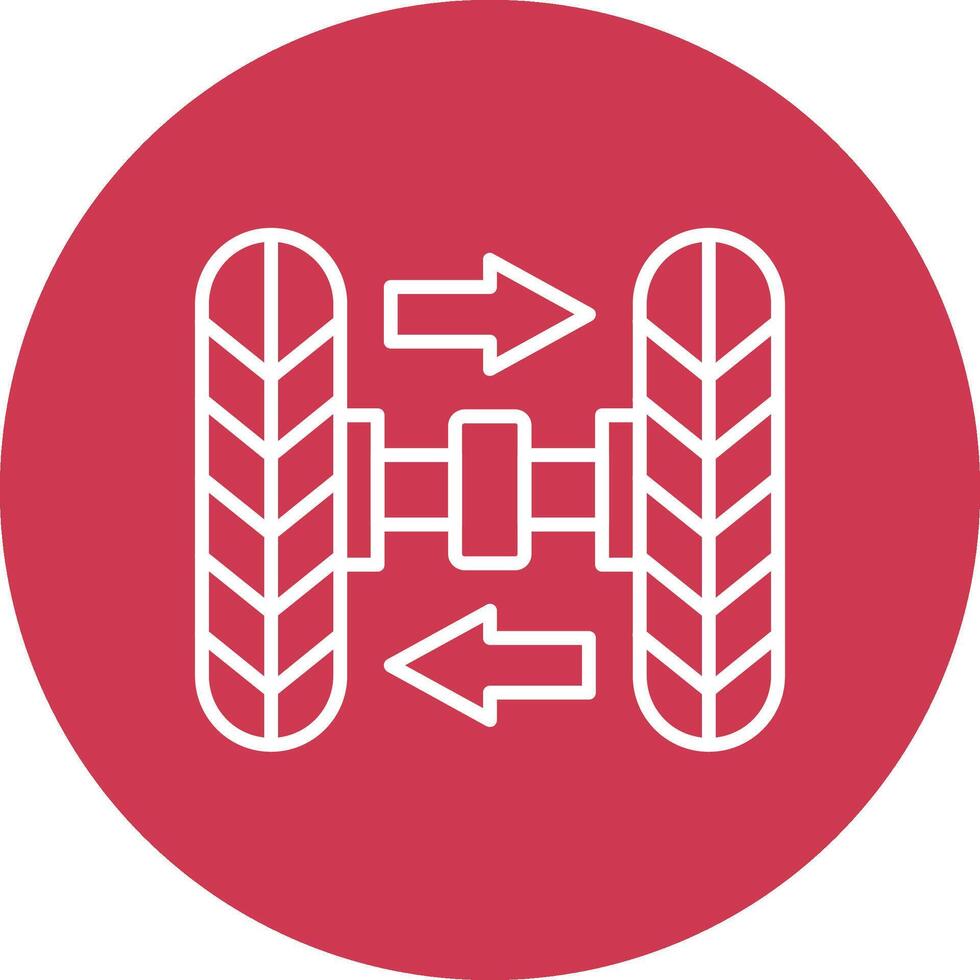 Wheel Alignment Line Multi Circle Icon vector