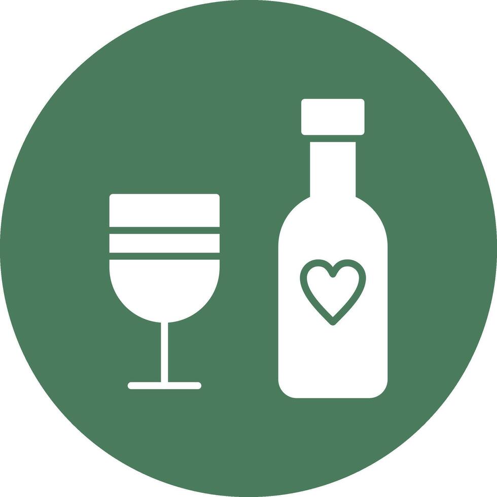 Wine Bottle Glyph Multi Circle Icon vector