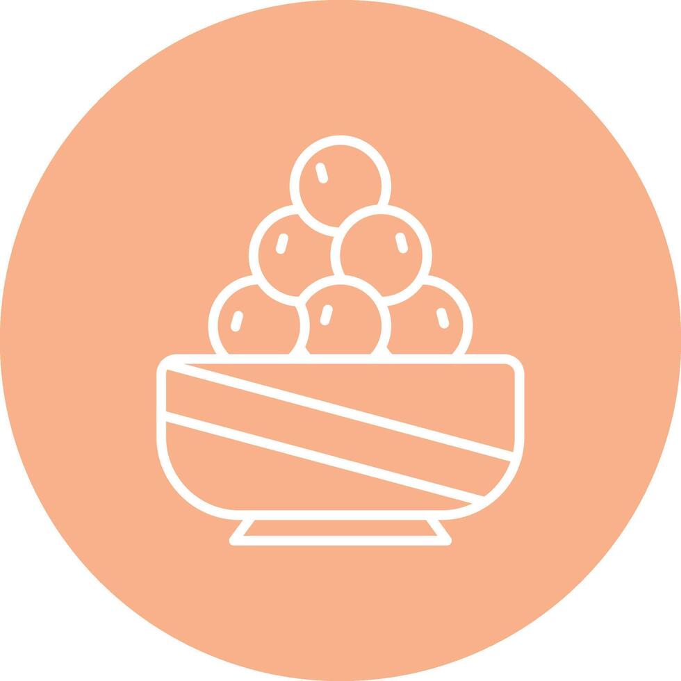Laddu Line Multi Circle Icon vector