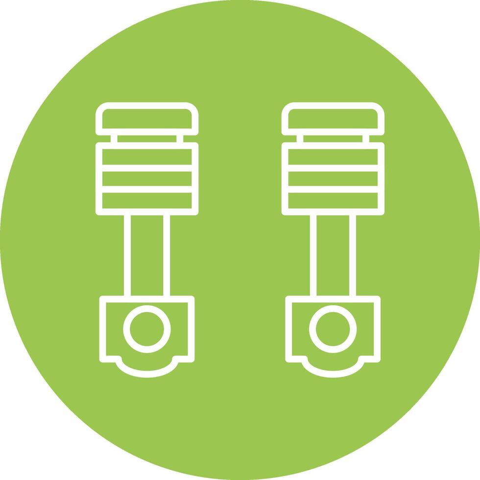 Pistons Line Multi Circle Icon vector