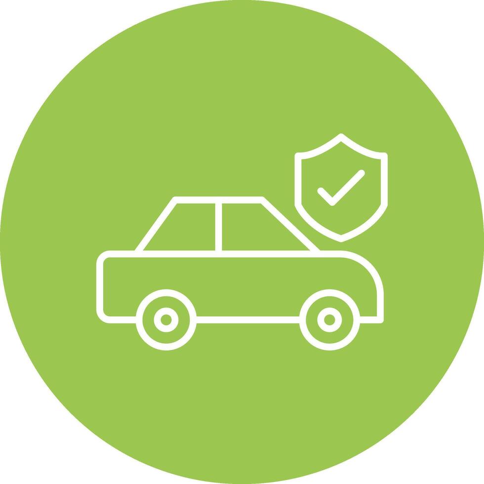 Car Insurance Line Multi Circle Icon vector