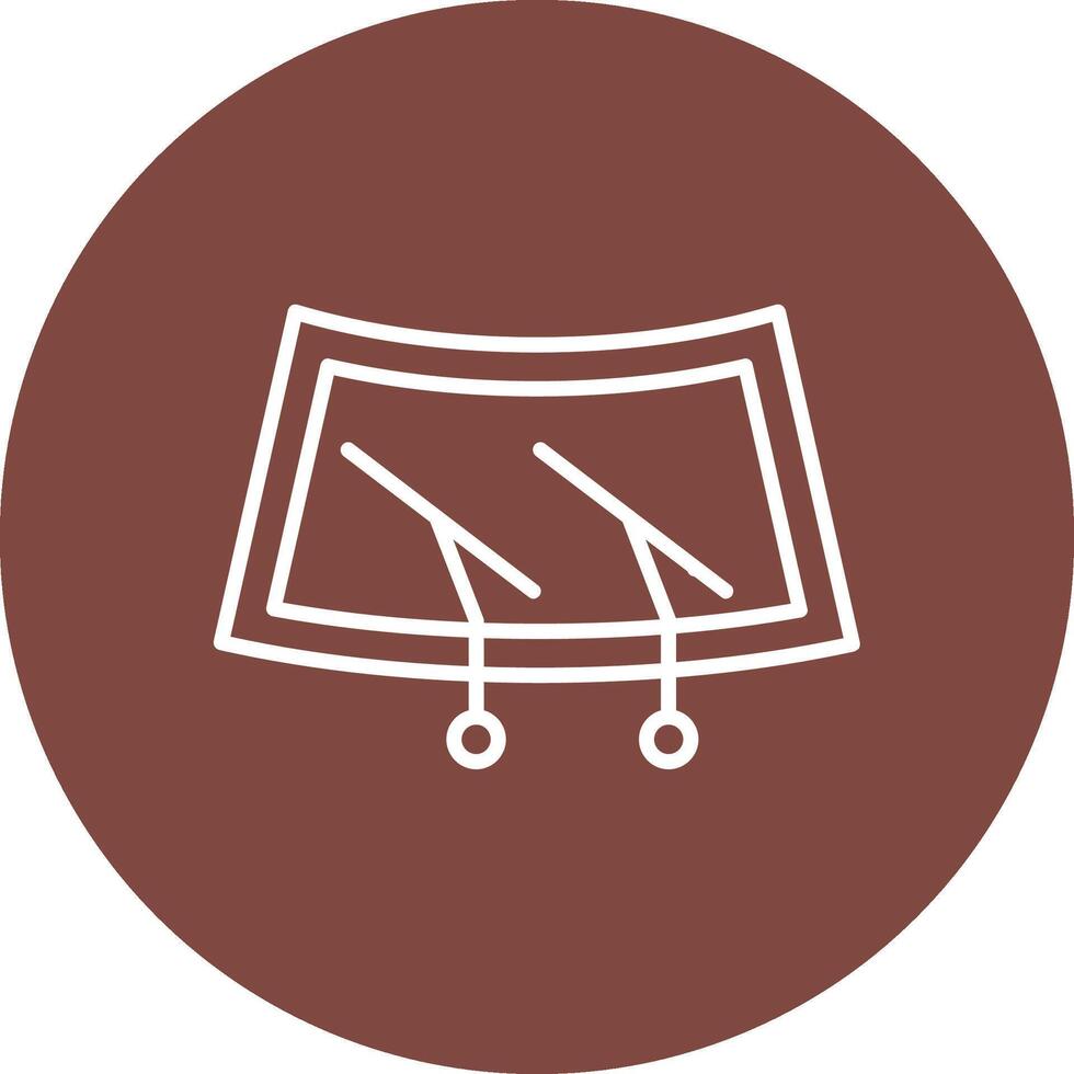 Windscreen Line Multi Circle Icon vector