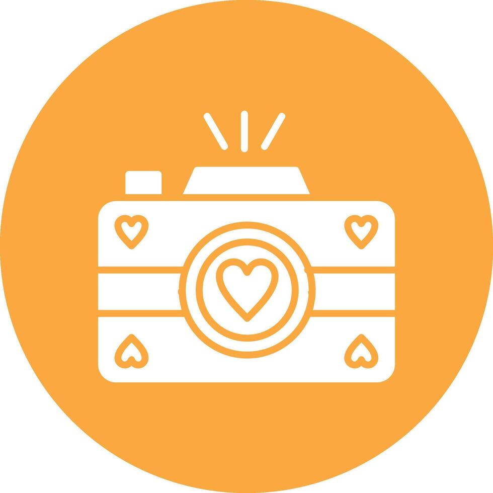 Photo Camera Glyph Multi Circle Icon vector